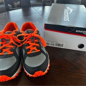 Saucony Kids Sneakers - Black, Gray, and Orange